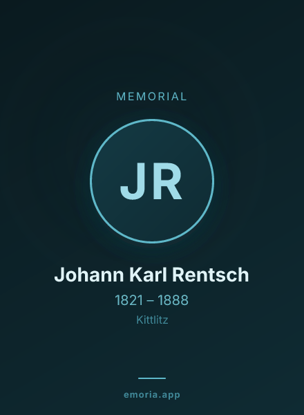Memorial portrait of Johann Karl Rentsch