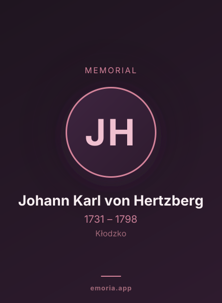 Memorial portrait of Johann Karl von Hertzberg