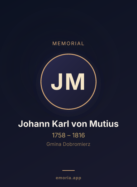 Memorial portrait of Johann Karl von Mutius