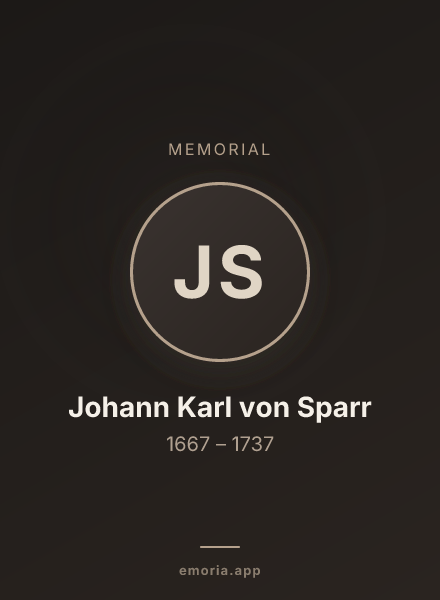 Memorial portrait of Johann Karl von Sparr