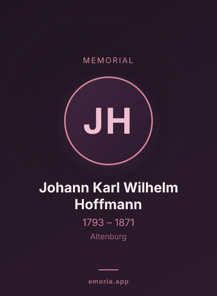 Memorial portrait of Johann Karl Wilhelm Hoffmann
