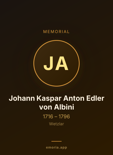 Memorial portrait of Johann Kaspar Anton Edler von Albini