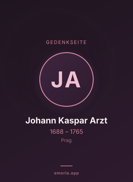 Gedenkportrait von Johann Kaspar Arzt