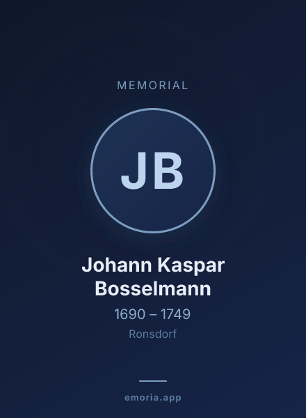 Memorial portrait of Johann Kaspar Bosselmann