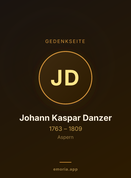 Gedenkportrait von Johann Kaspar Danzer