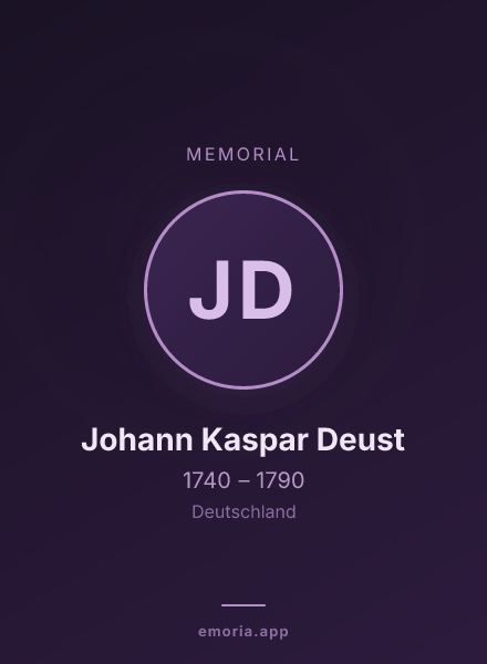 Memorial portrait of Johann Kaspar Deust
