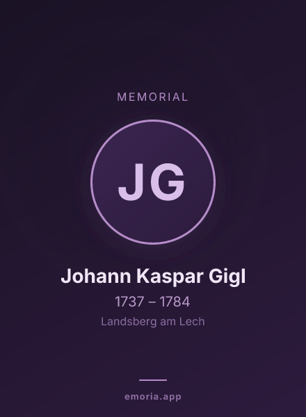 Memorial portrait of Johann Kaspar Gigl