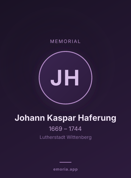 Memorial portrait of Johann Kaspar Haferung