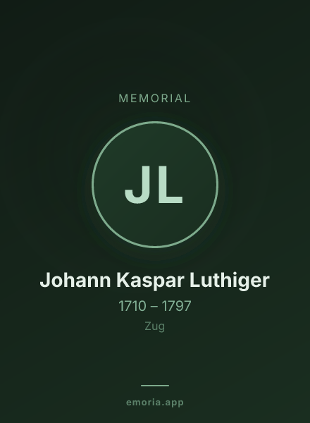 Memorial portrait of Johann Kaspar Luthiger
