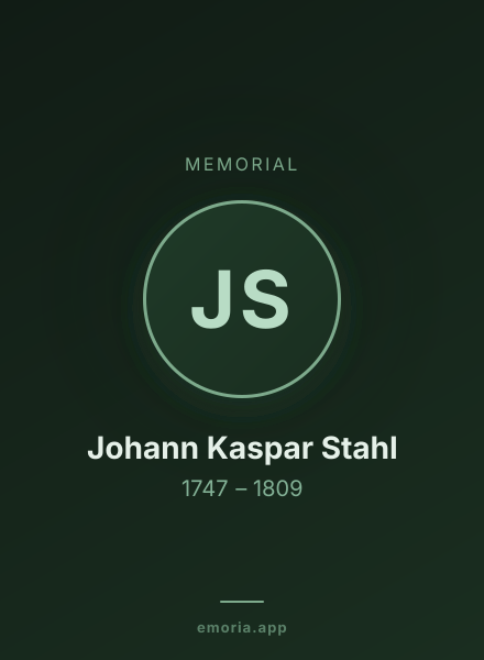 Memorial portrait of Johann Kaspar Stahl