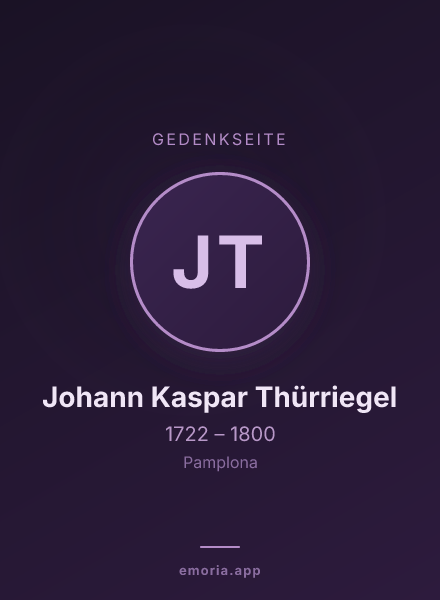 Gedenkportrait von Johann Kaspar Thürriegel