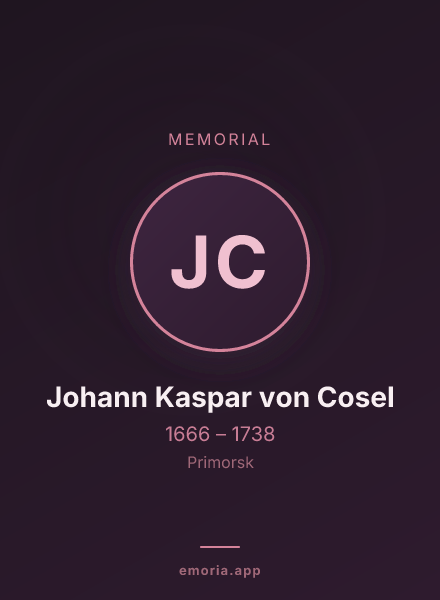 Memorial portrait of Johann Kaspar von Cosel