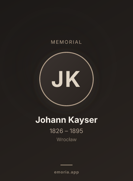 Memorial portrait of Johann Kayser