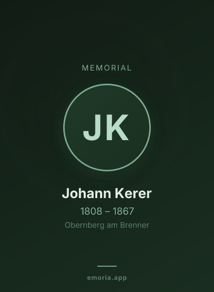 Memorial portrait of Johann Kerer