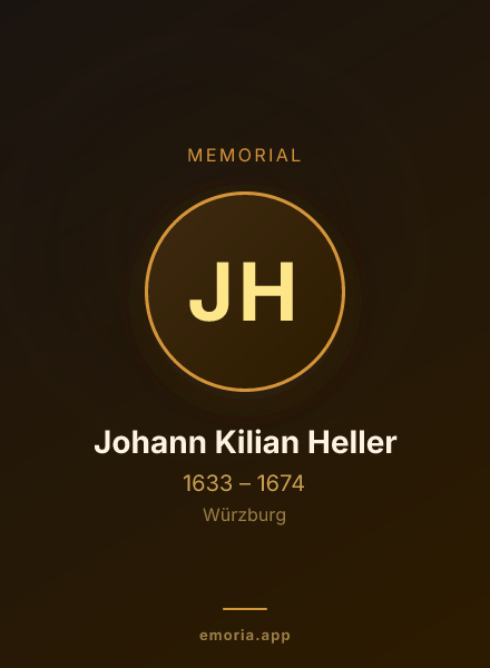 Memorial portrait of Johann Kilian Heller