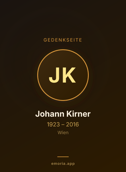 Gedenkportrait von Johann Kirner