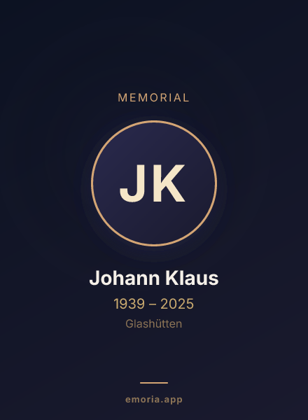 Memorial portrait of Johann Klaus