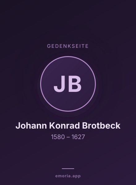 Gedenkportrait von Johann Konrad Brotbeck