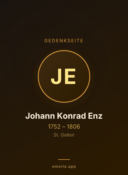 Gedenkportrait von Johann Konrad Enz
