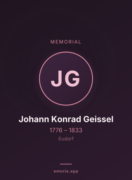 Memorial portrait of Johann Konrad Geissel