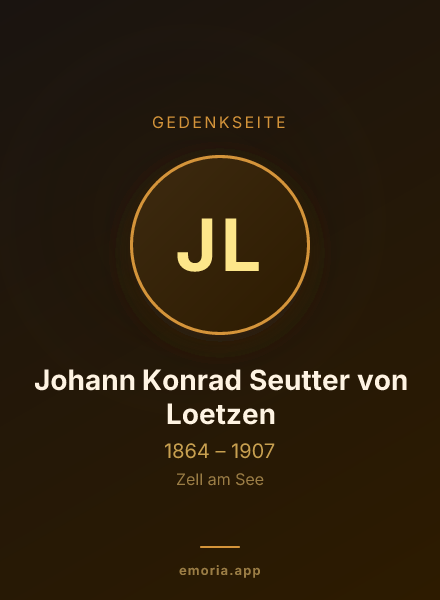 Gedenkportrait von Johann Konrad Seutter von Loetzen