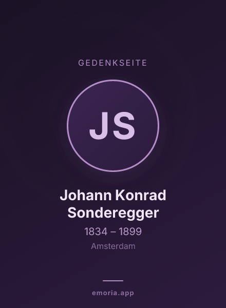 Gedenkportrait von Johann Konrad Sonderegger