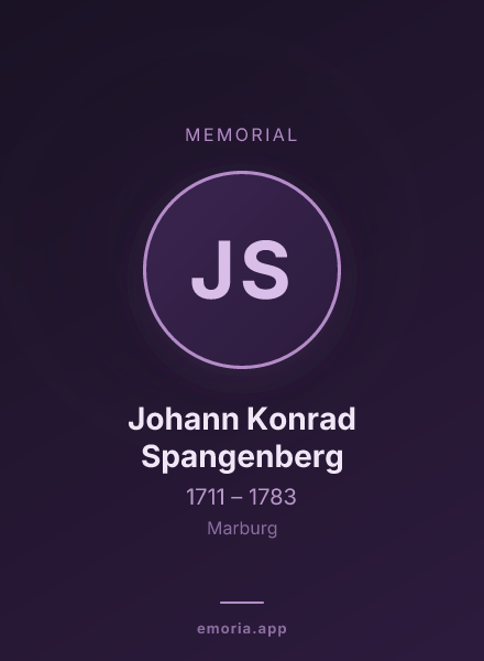 Memorial portrait of Johann Konrad Spangenberg