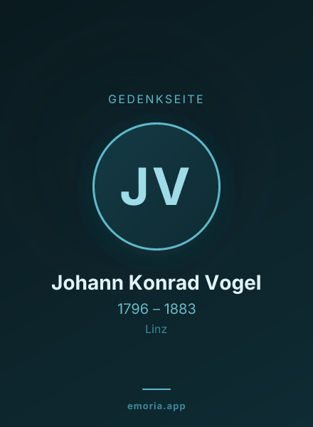 Gedenkportrait von Johann Konrad Vogel
