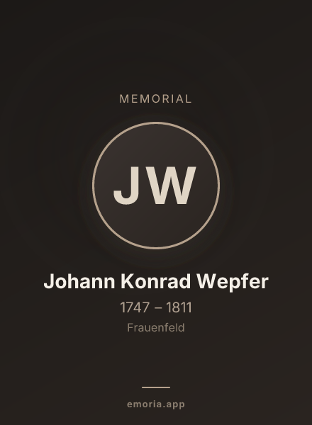 Memorial portrait of Johann Konrad Wepfer
