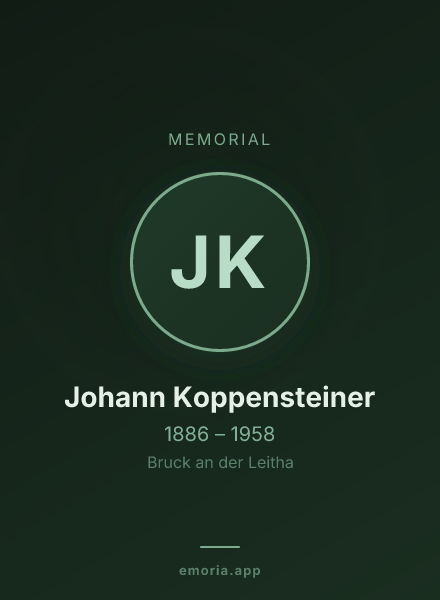 Memorial portrait of Johann Koppensteiner