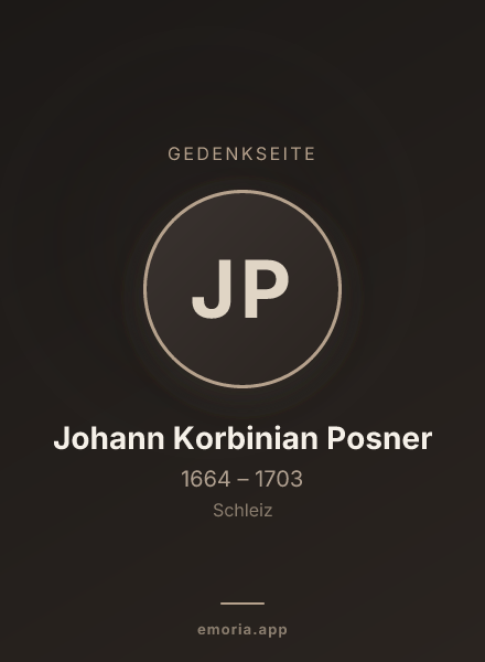 Gedenkportrait von Johann Korbinian Posner