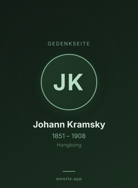 Gedenkportrait von Johann Kramsky