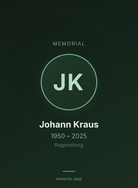 Memorial portrait of Johann Kraus