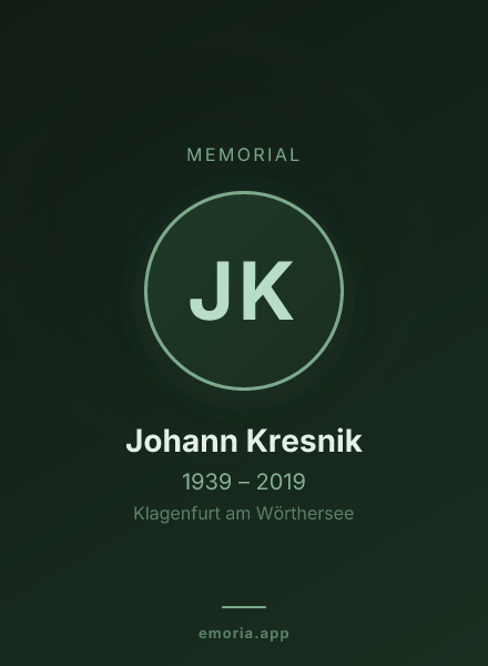 Memorial portrait of Johann Kresnik