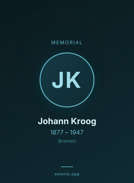 Memorial portrait of Johann Kroog