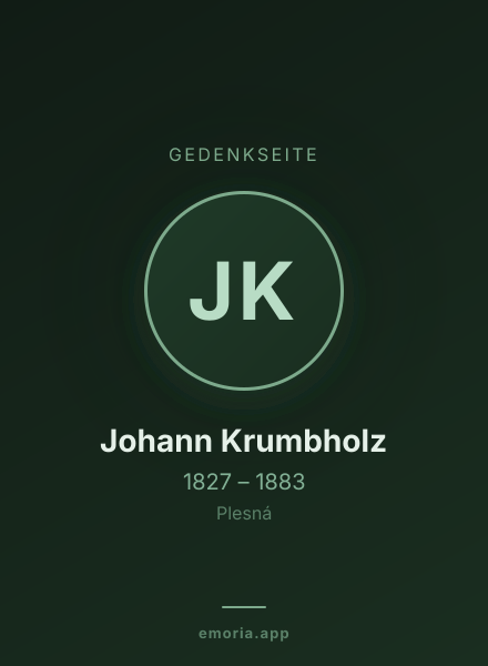 Gedenkportrait von Johann Krumbholz