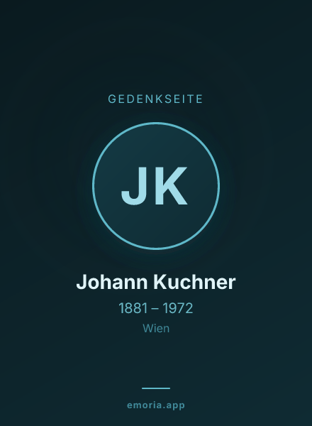 Gedenkportrait von Johann Kuchner