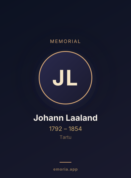 Memorial portrait of Johann Laaland