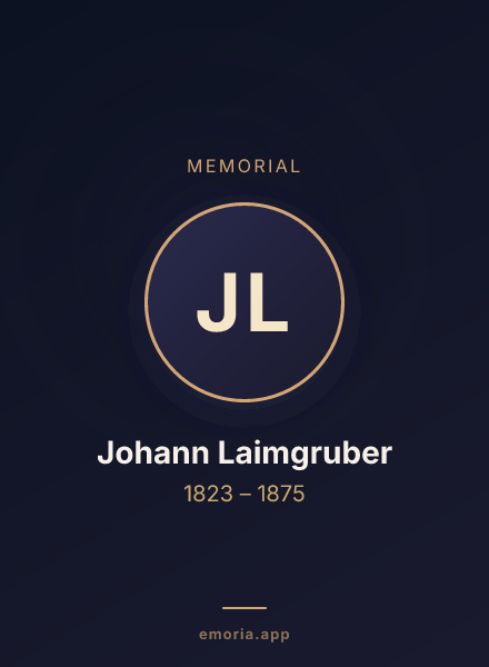 Memorial portrait of Johann Laimgruber