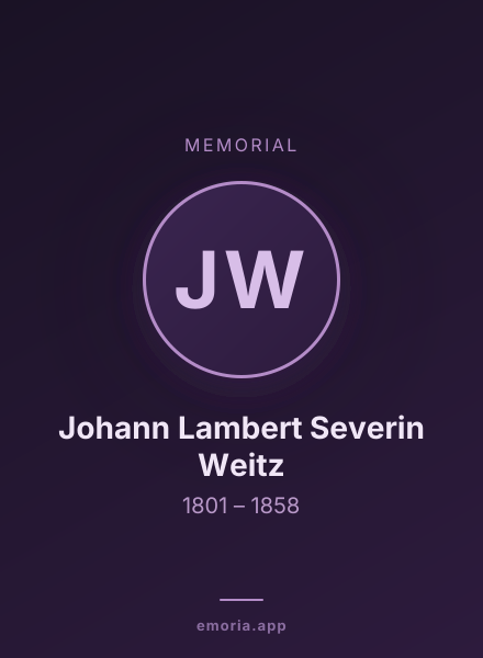 Memorial portrait of Johann Lambert Severin Weitz