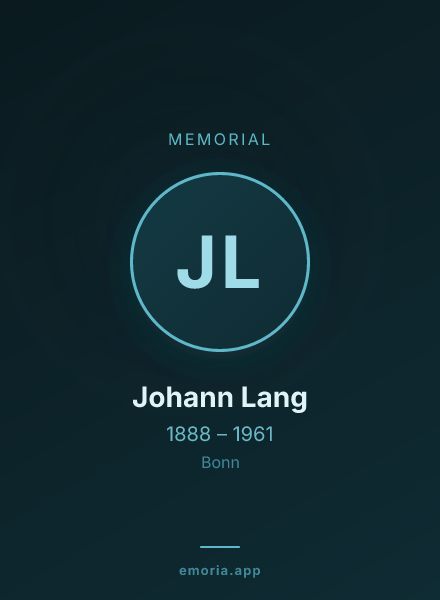 Memorial portrait of Johann Lang