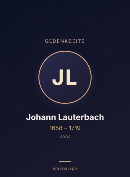 Gedenkportrait von Johann Lauterbach