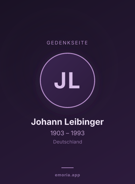 Gedenkportrait von Johann Leibinger