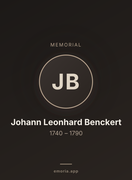 Memorial portrait of Johann Leonhard Benckert