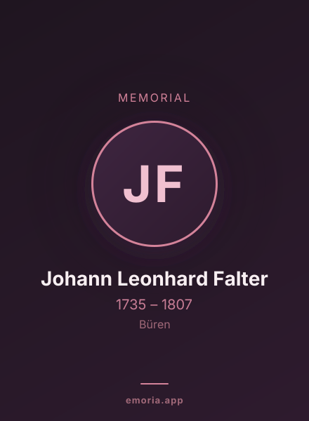 Memorial portrait of Johann Leonhard Falter