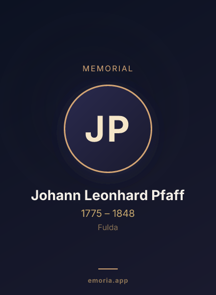 Memorial portrait of Johann Leonhard Pfaff