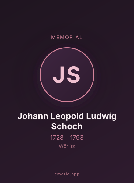 Memorial portrait of Johann Leopold Ludwig Schoch