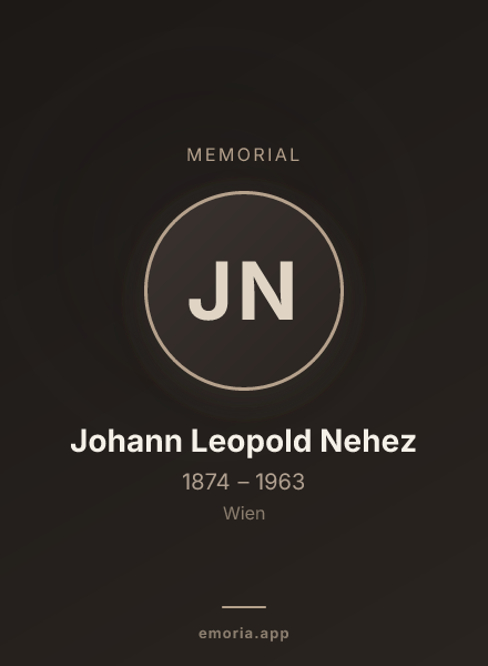 Memorial portrait of Johann Leopold Nehez