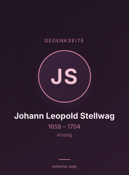 Gedenkportrait von Johann Leopold Stellwag