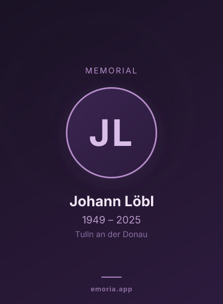 Memorial portrait of Johann Löbl